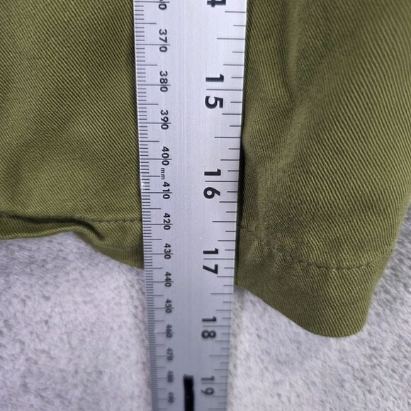 Womens Frye & Co. Olive Green 100% Rayon Shorts Elastic Tie Waist 4" Inseam 2X - Picture 8 of 9